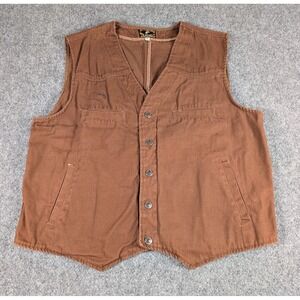Wyoming Traders Conceal Carry Vest Mens XL Brown Western Canvas